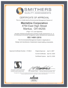 Mantaline ISO 14001 Certification-1
